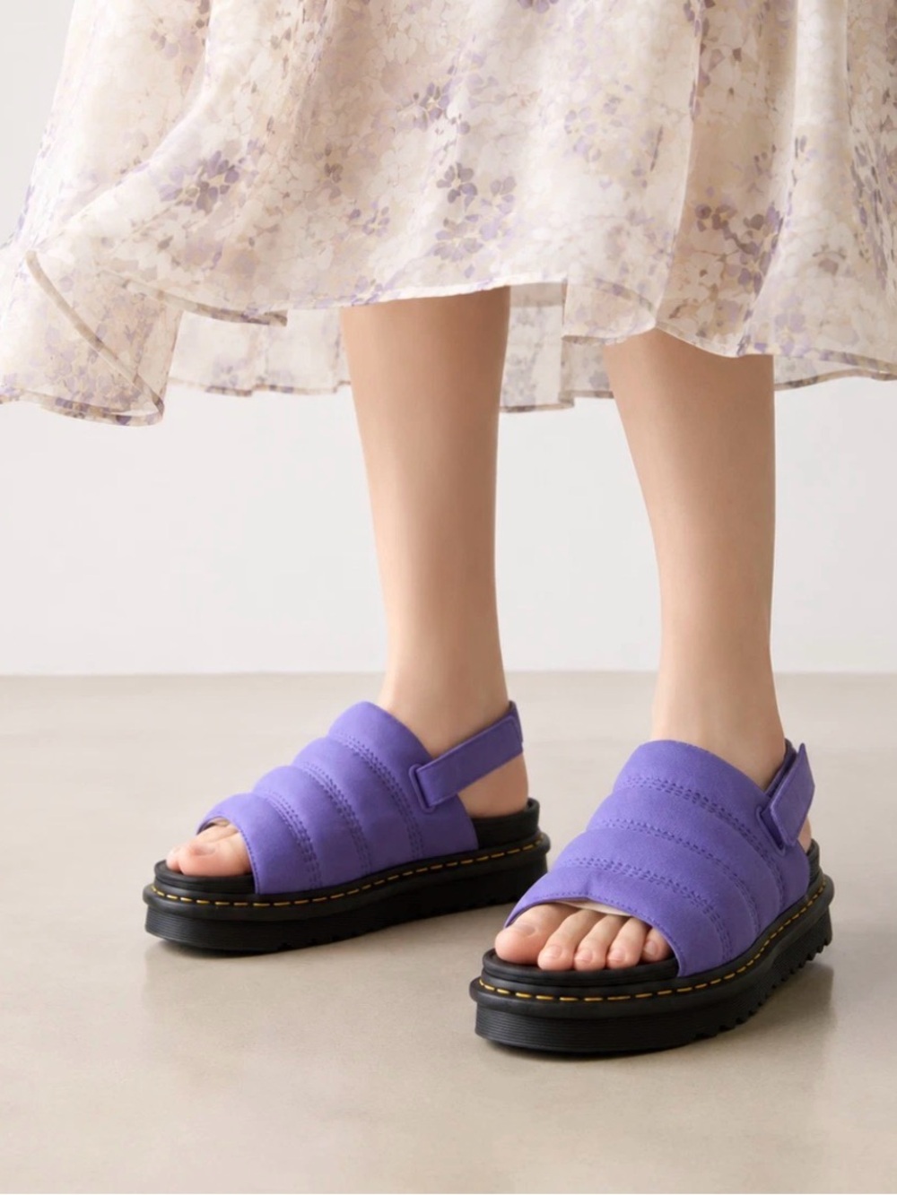 Dr. Martens Purple Kole Slingback Platform Sandals. Size M6/W7. MSRP $110